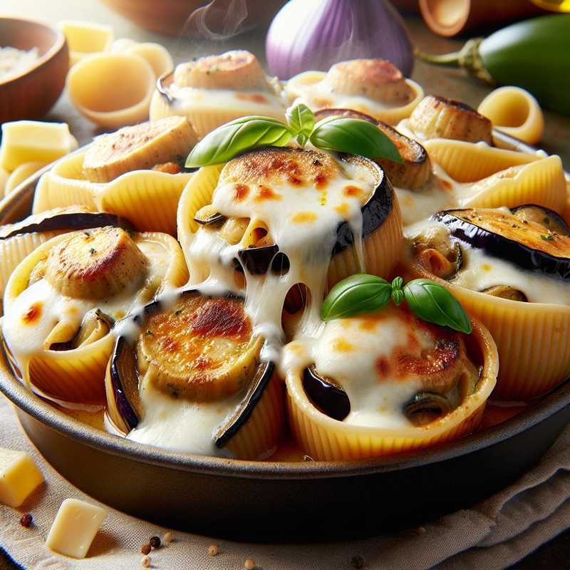 Conchiglioni ripieni di melanzane e mozzarella