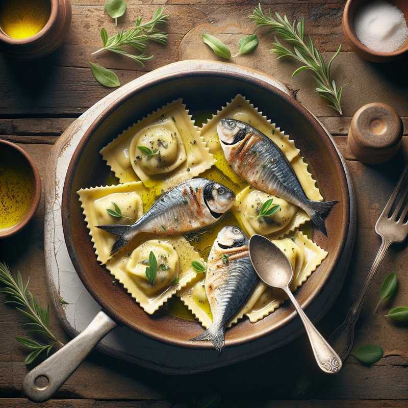 Ravioli con sogliola e orata