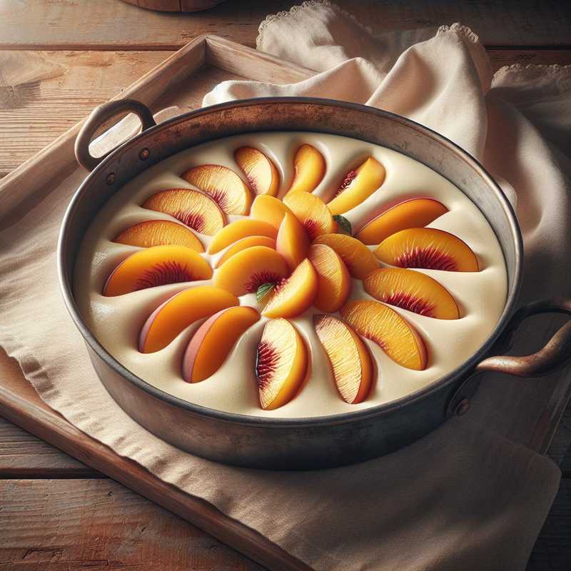 Peach Panna Cotta Cake