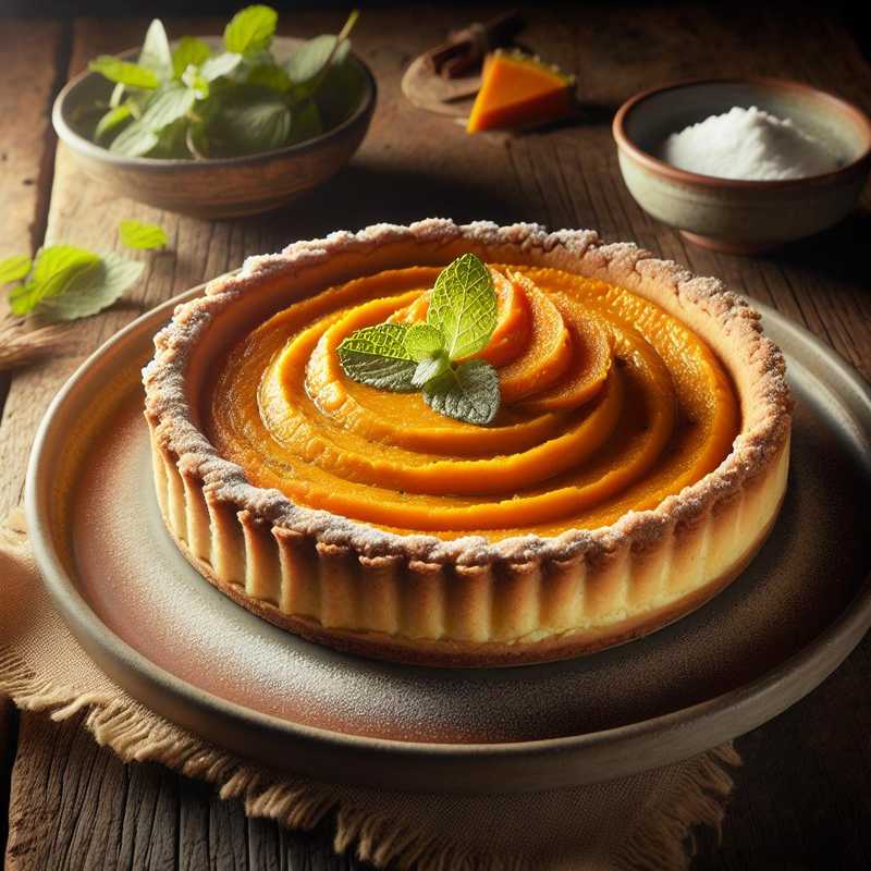 Crostata cheesecake alla zucca