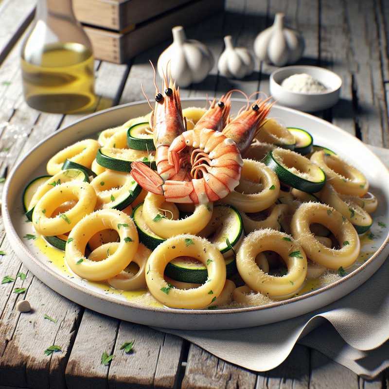 Calamarata with Zucchini and Prawns