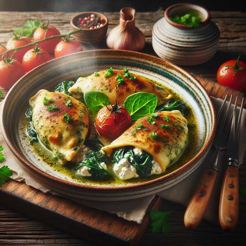 Chicken Pockets Stuffed with Ricotta and Spinach