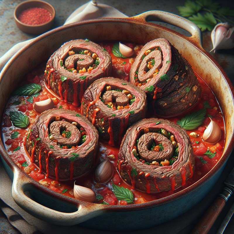 Involtini di carne al forno