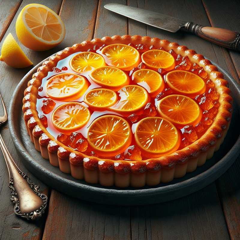 Crostata di marmellata glassata al limone