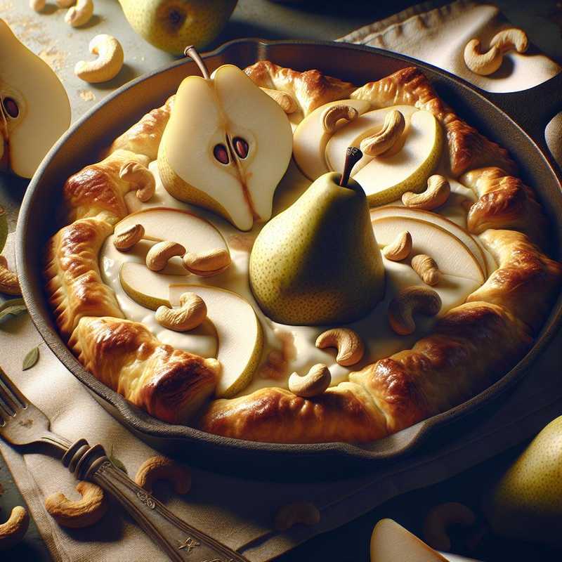 Crostatine con crema di Skyr pere e anacardi