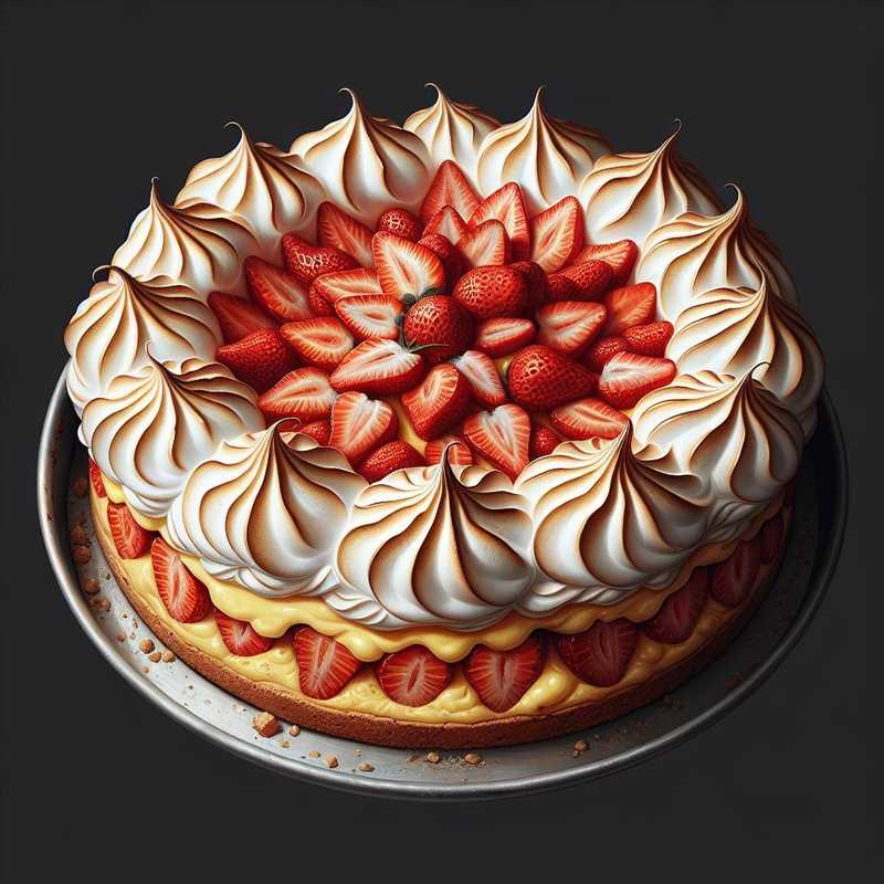 Strawberry Meringue Cake