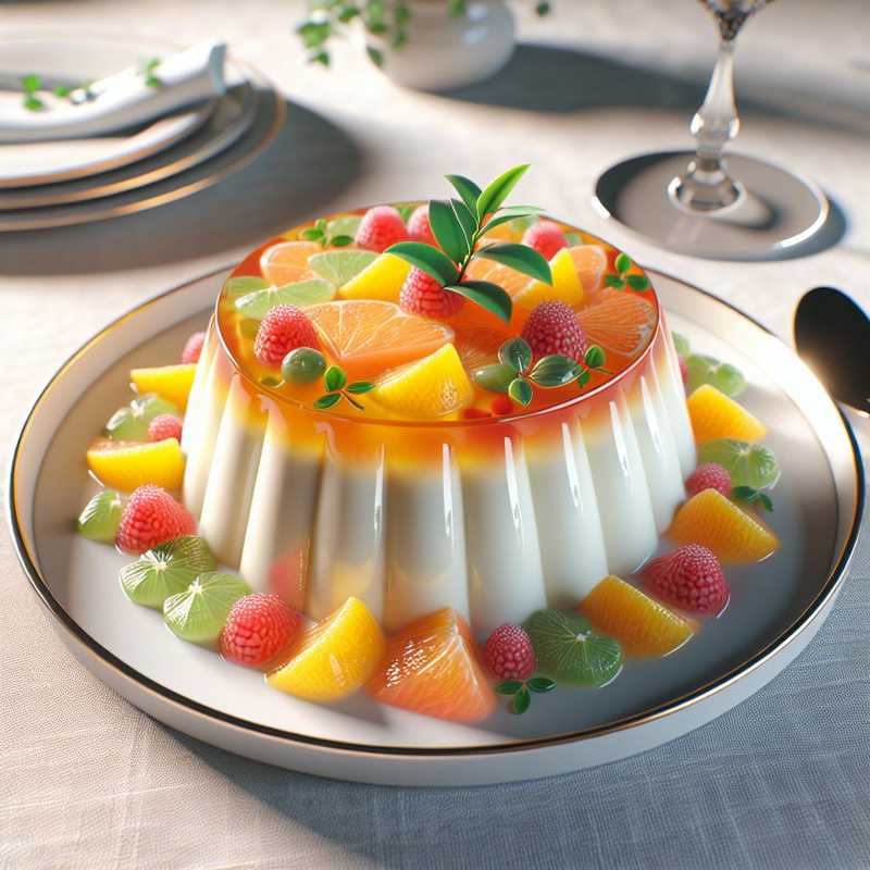 Panna cotta with citrus sauce