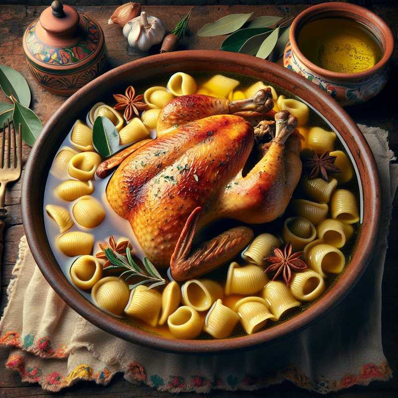 Roast Capon and Passatelli in Broth