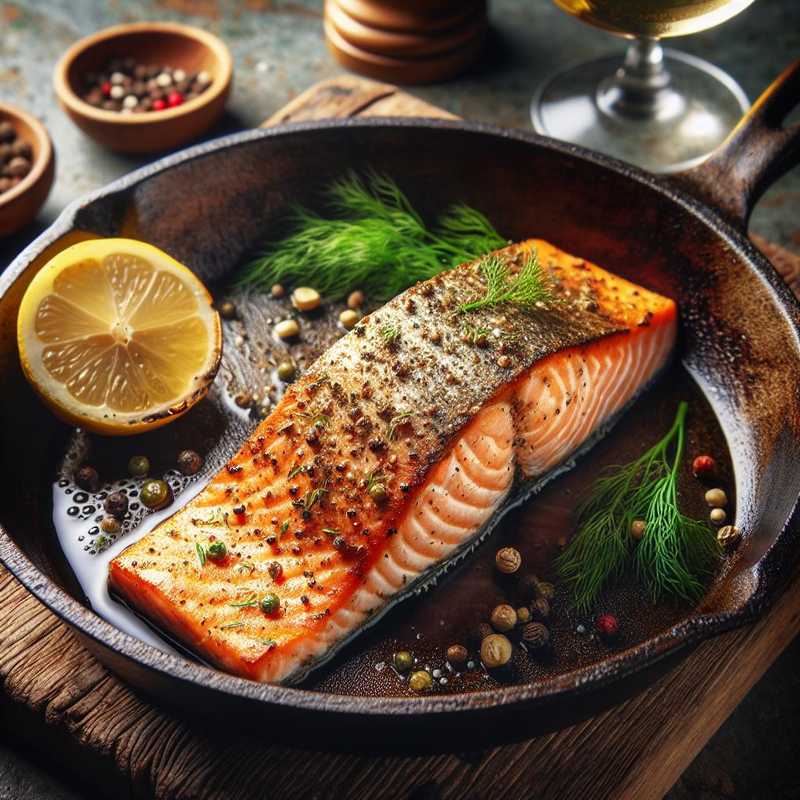 Filetto di salmone in padella