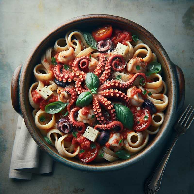 Pasta con polpo e pomodoro