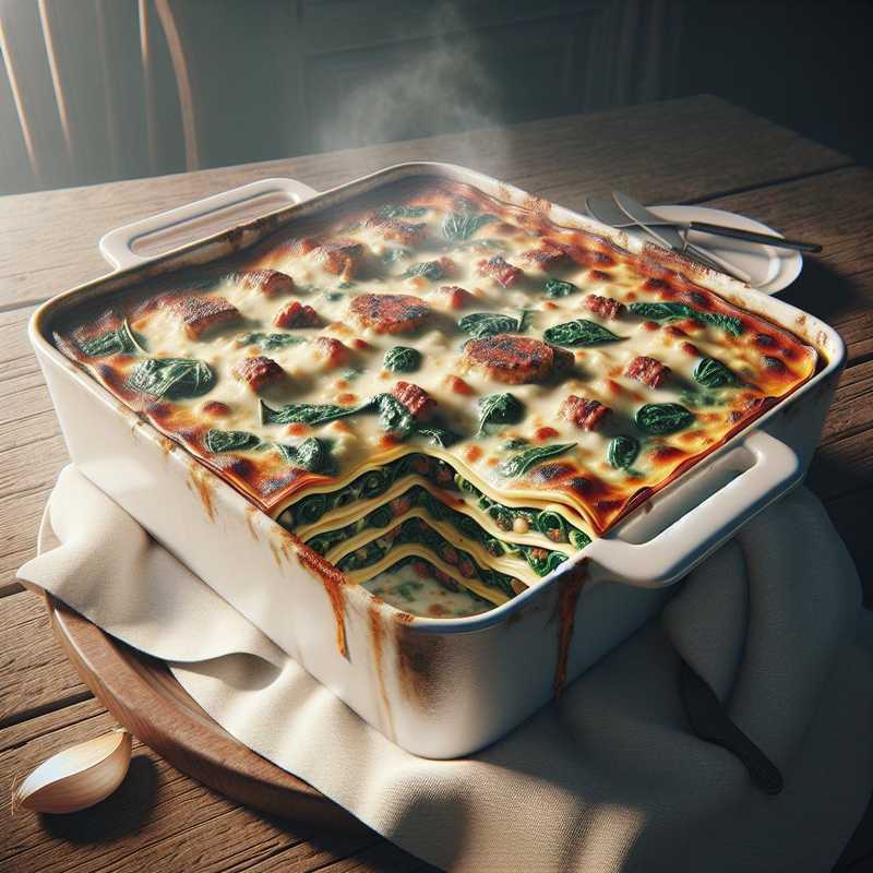 Lasagne erbette e salsiccia