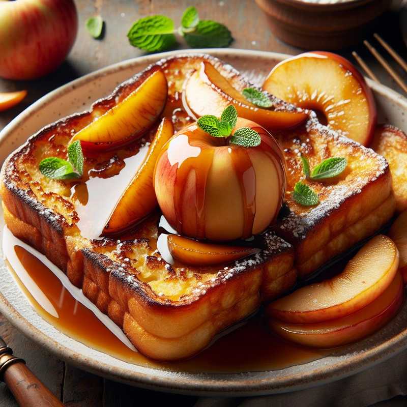 Pain perdu with caramelized apples