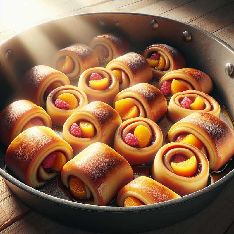 Rotolini dolci ripieni alla frutta