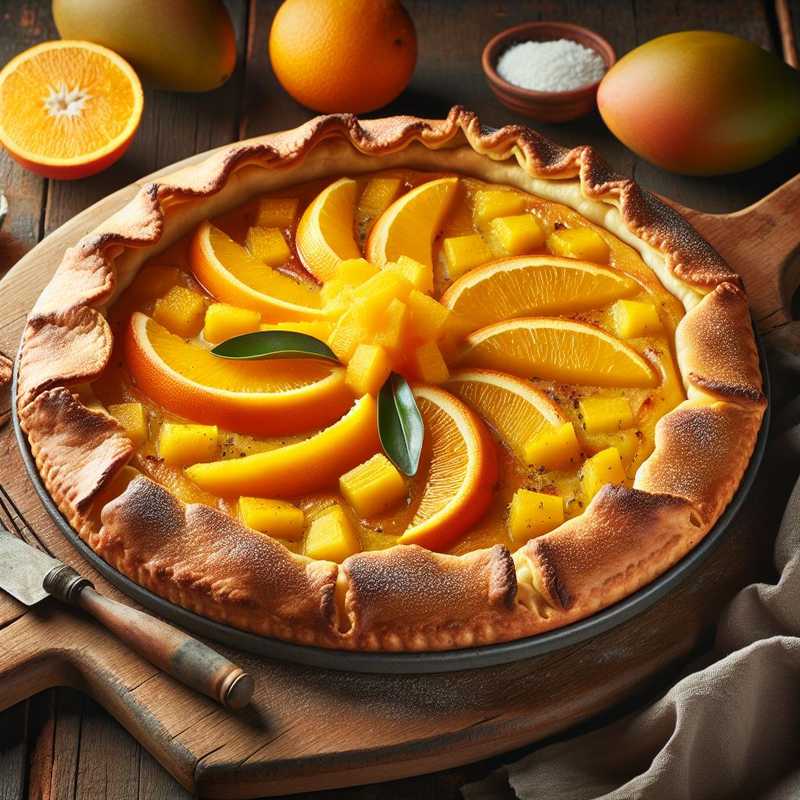 Crostata alle arance e mango