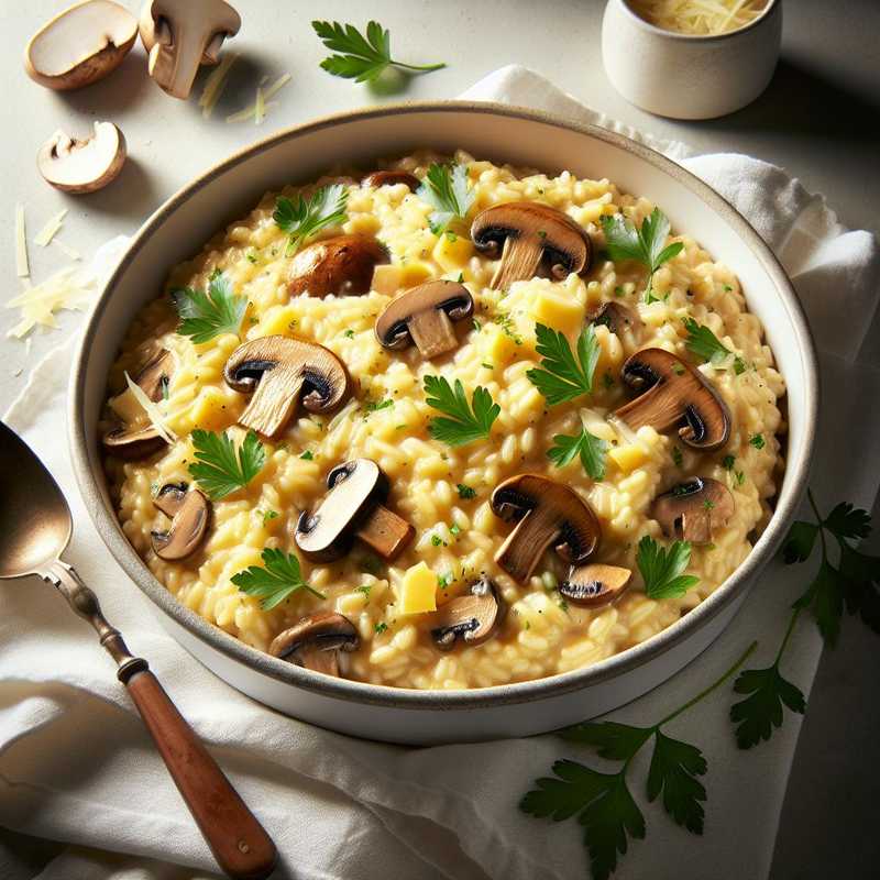 Risotto funghi e stracchino