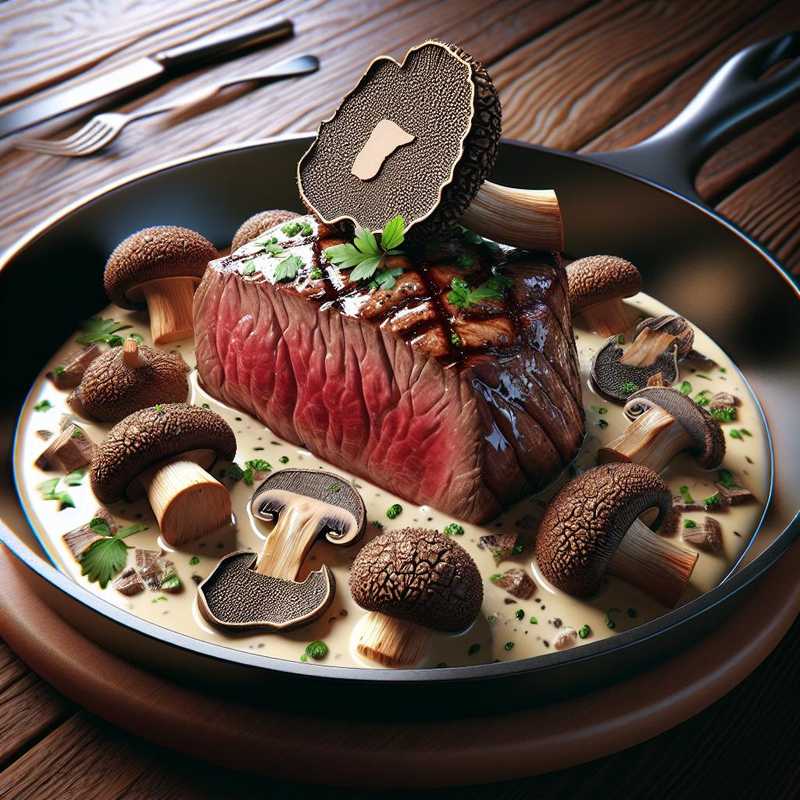 Beef Fillet with Porcini Mushrooms and Truffle