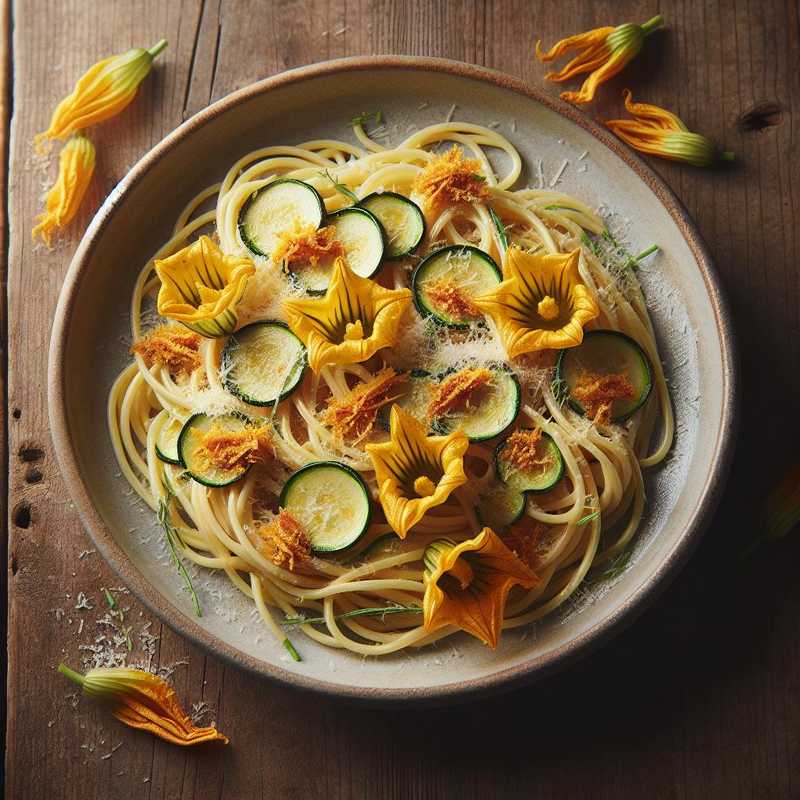 Pasta with Zucchini Flowers and Bottarga