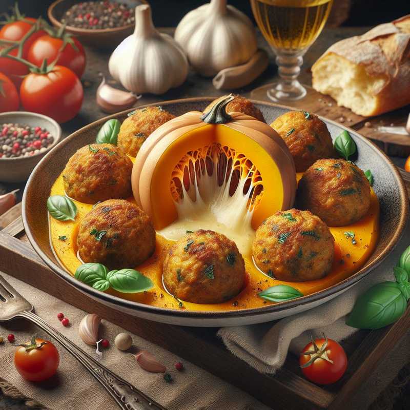 Polpette di zucca con cuore filante senza uova