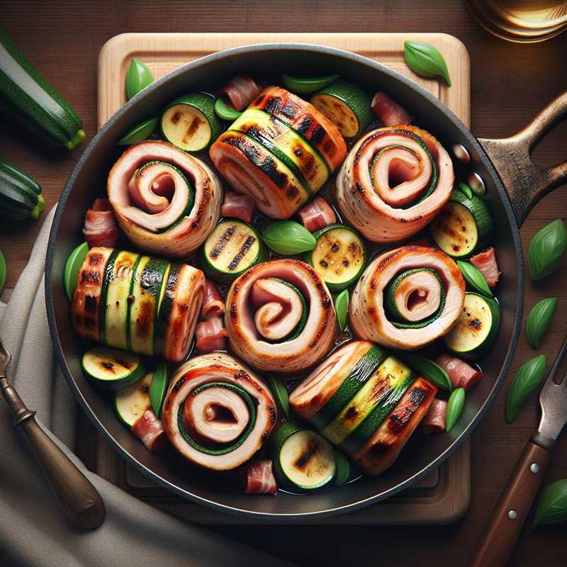 Involtini di petto di pollo con zucchine e speck