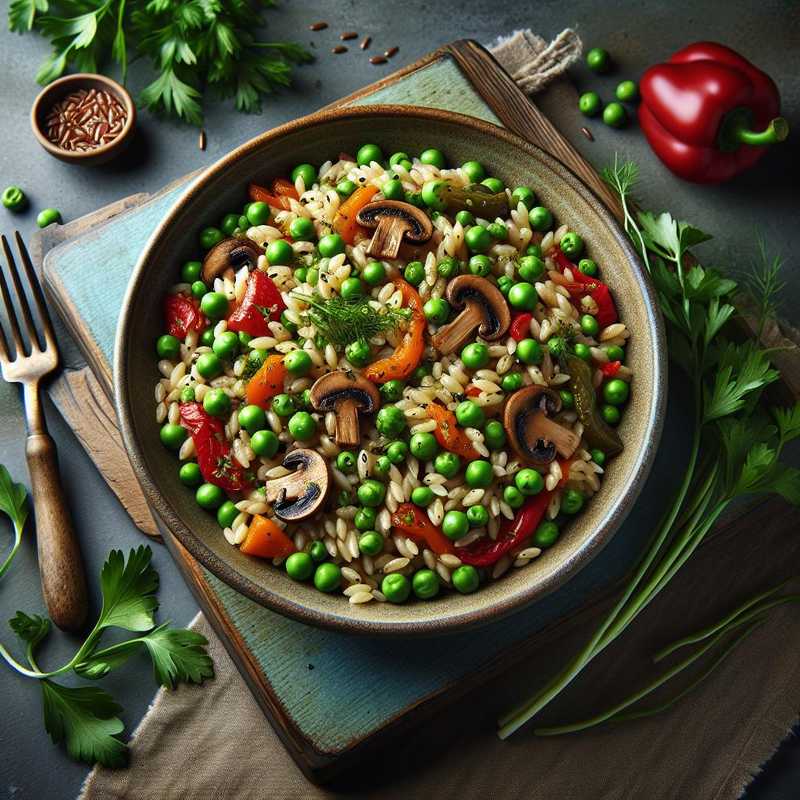 Pearl barley and spelt with vegetables