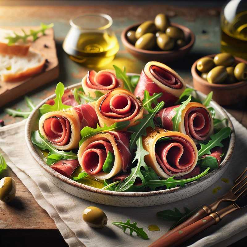 Rotolini di pancarrè con bresaola e rucola