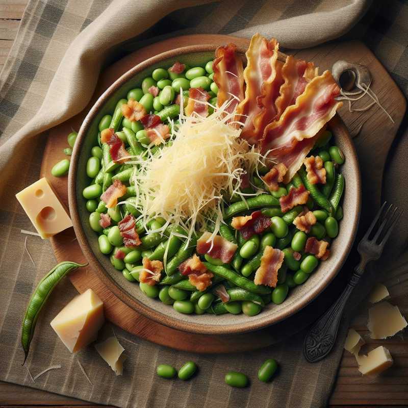 Broad Beans, Pecorino Cheese, and Pancetta