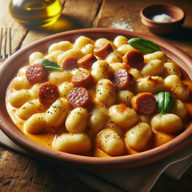 Gnocchi salsiccia e stracchino