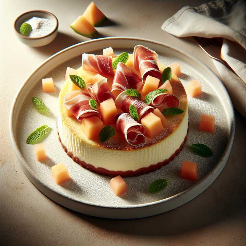 Cheesecake salata prosciutto e melone