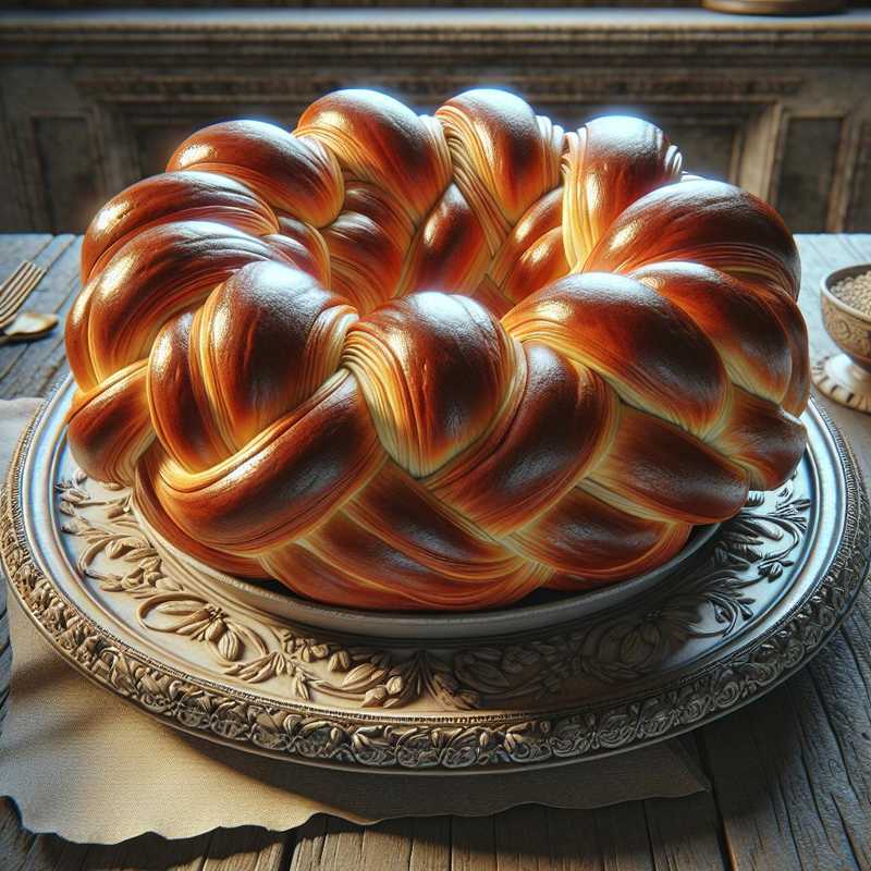 Treccia pasqualina di pan brioche