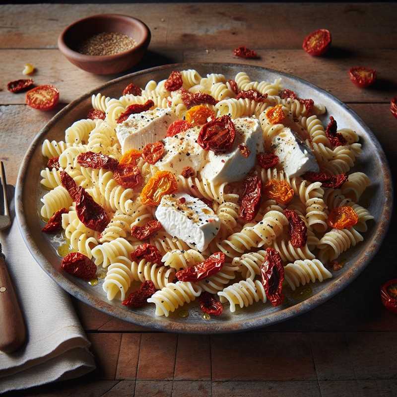 Pasta fredda alla burrata e pomodorini secchi