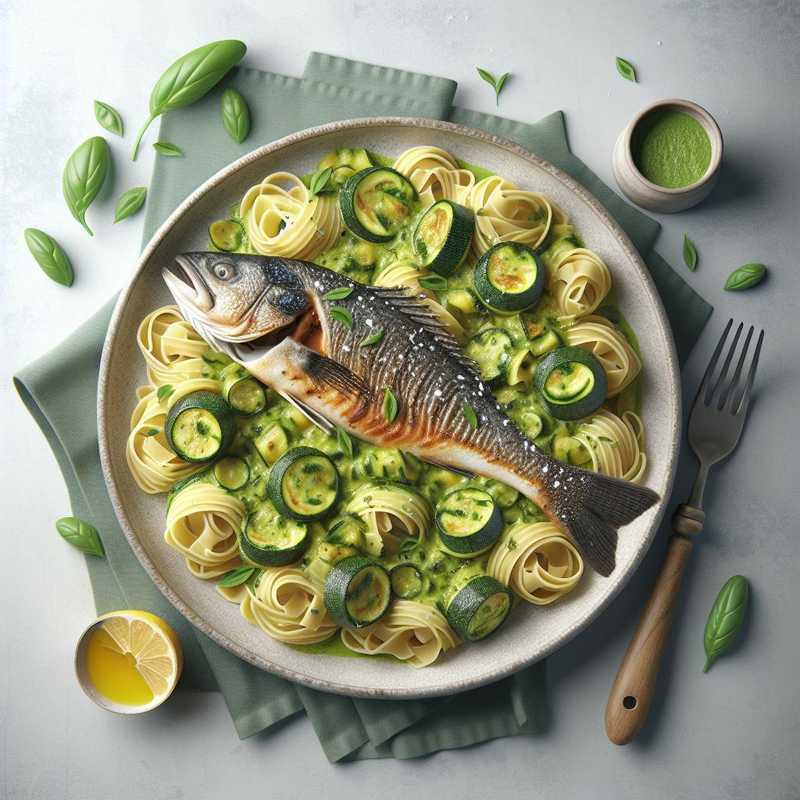 Calamarata with Zucchini and Sea Bass Sauce