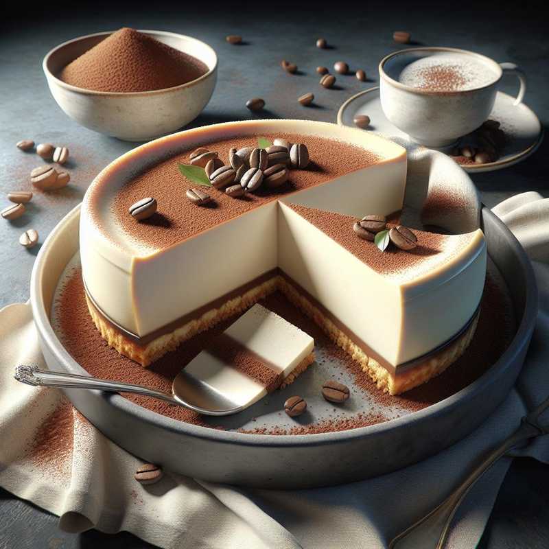 Creamy coffee cheesecake