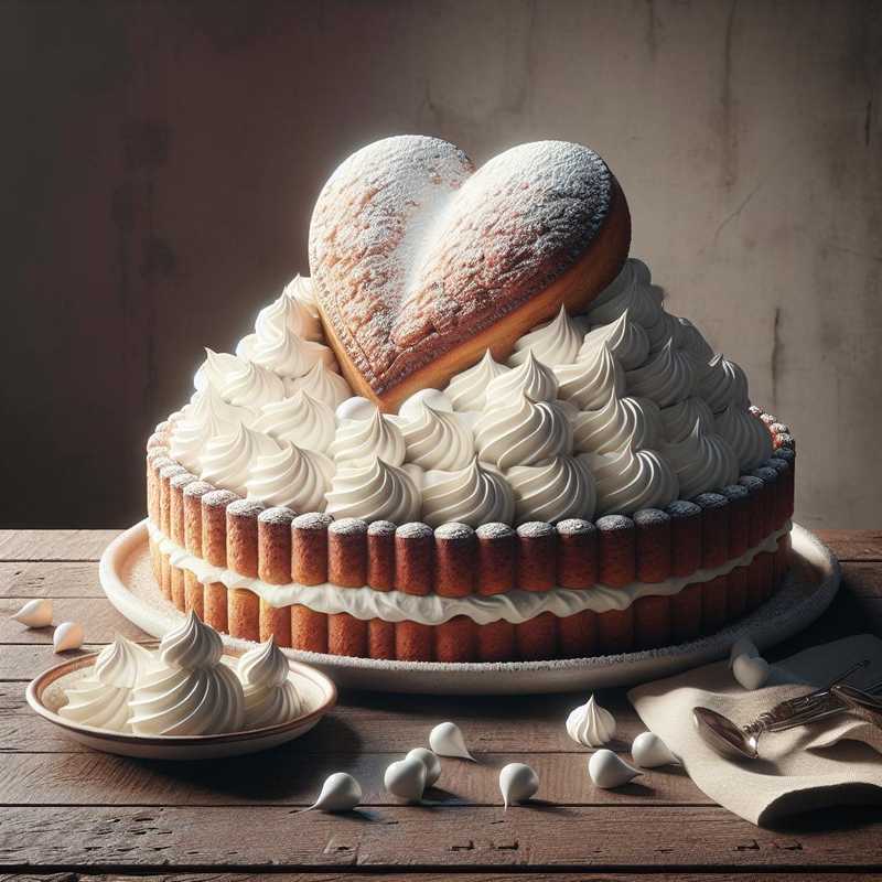 Torta cuore di panna