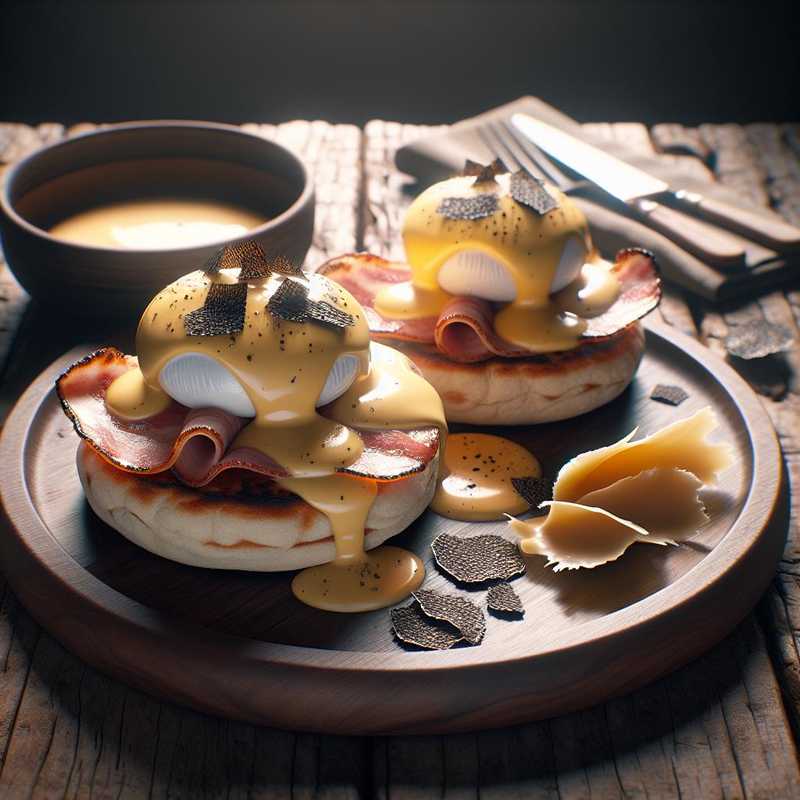 Eggs Benedict with Truffle and Tomino Fondue