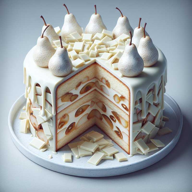 White Chocolate and Pear Cake