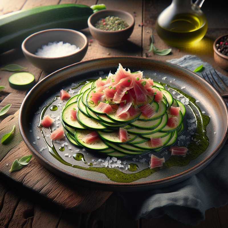 Carpaccio di zucchine con tonno