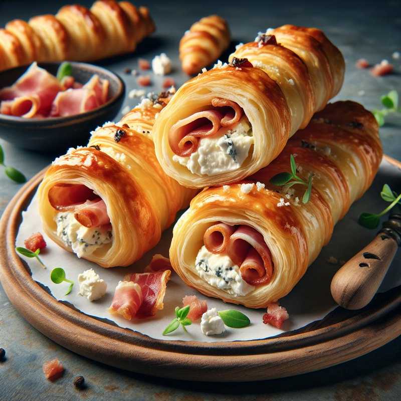 Cannoncini salati con caprino e pancetta