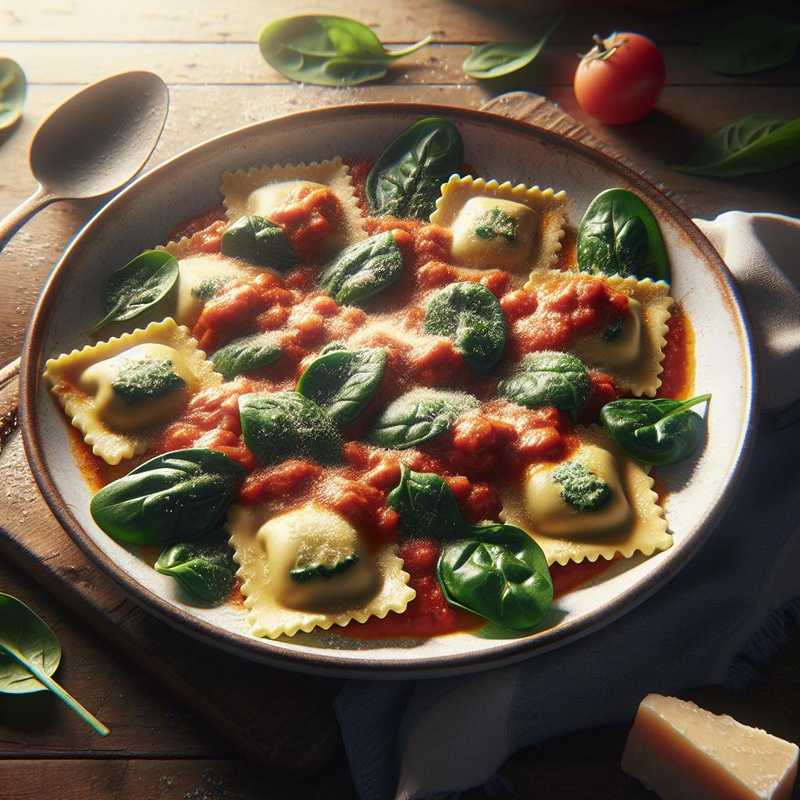 Ravioli ricotta e spinaci