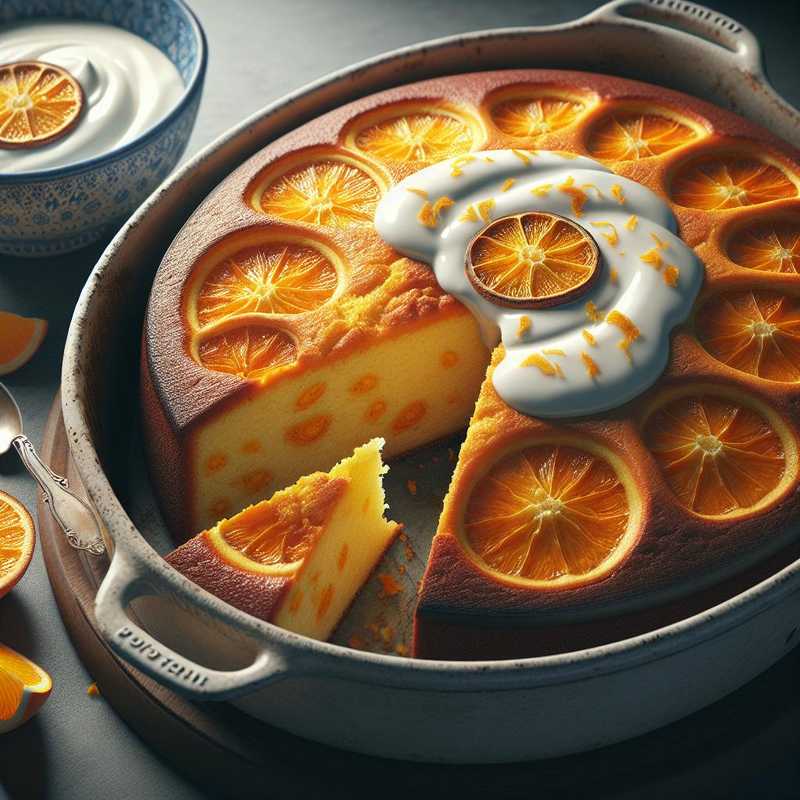 Orange Cake with Yogurt Cream