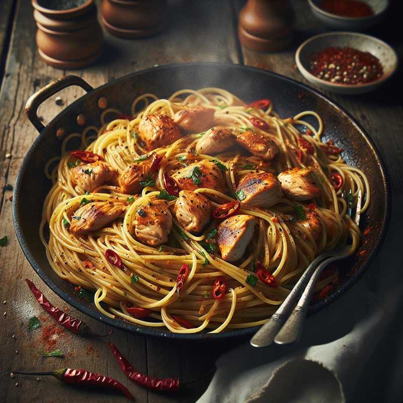 Noodles di pollo piccanti