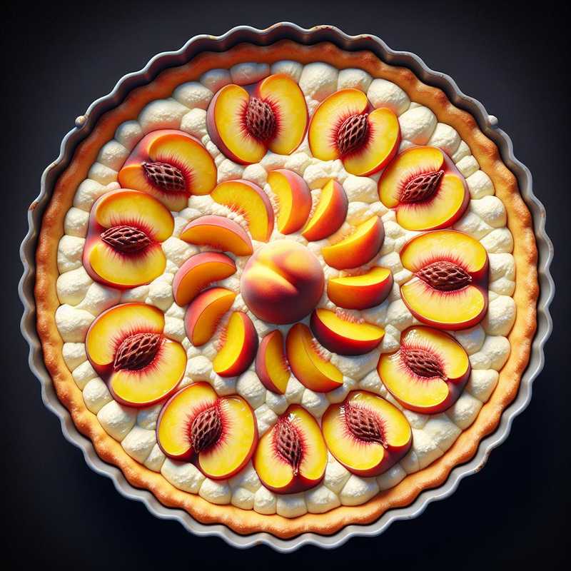 Crostata di ricotta e pesche