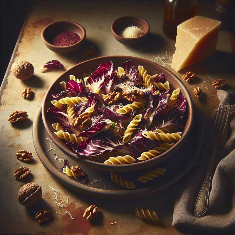 Pasta radicchio e noci