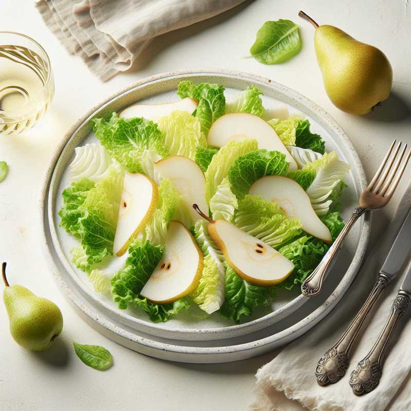 Iceberg and pear salad