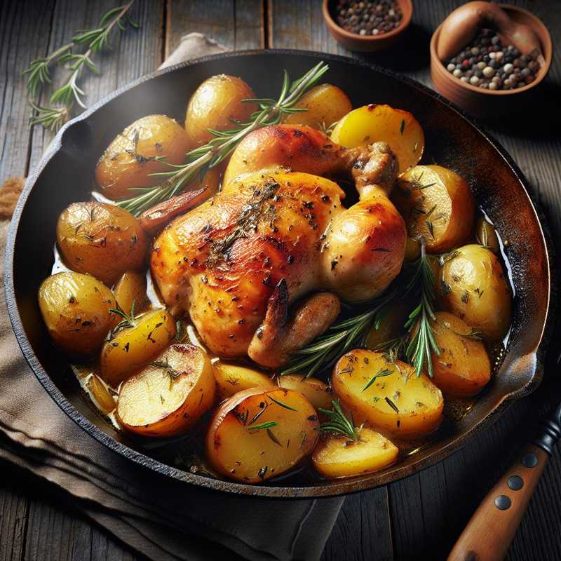 Skillet chicken and potatoes