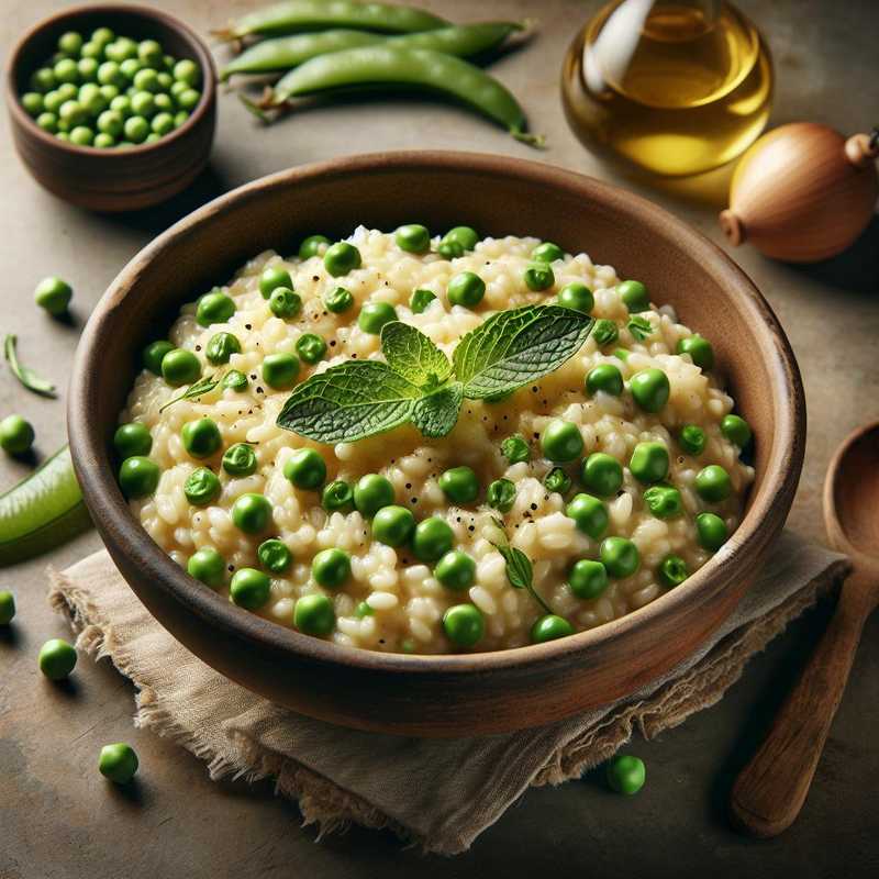 Risotto con piselli e menta