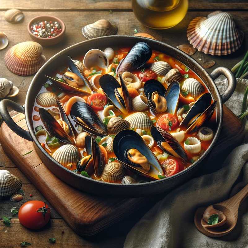 Zuppa fasolari, cozze e vongole veraci