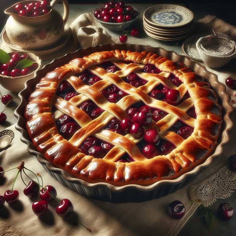 Crostata di ciliegie fresche