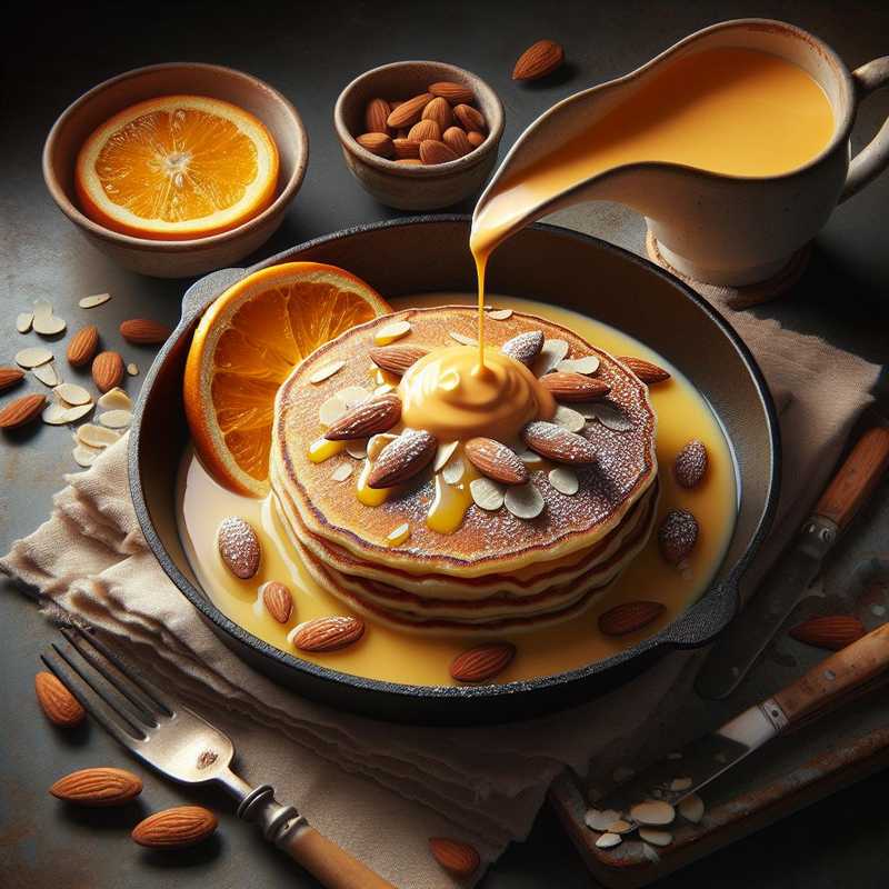 Almond Pancakes with Orange Cream