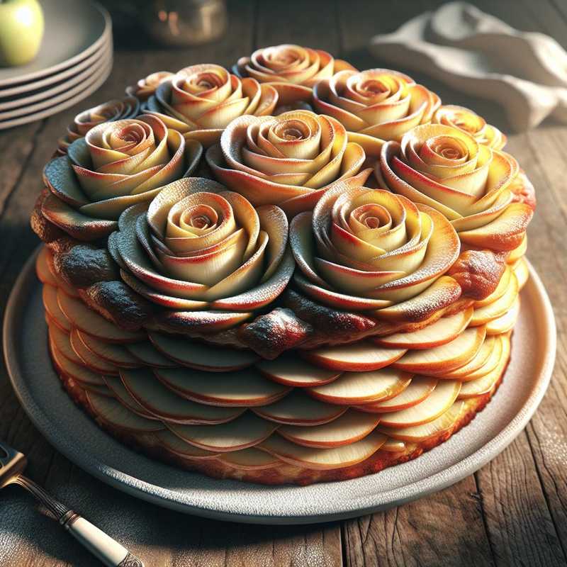 Torta delle rose alle mele