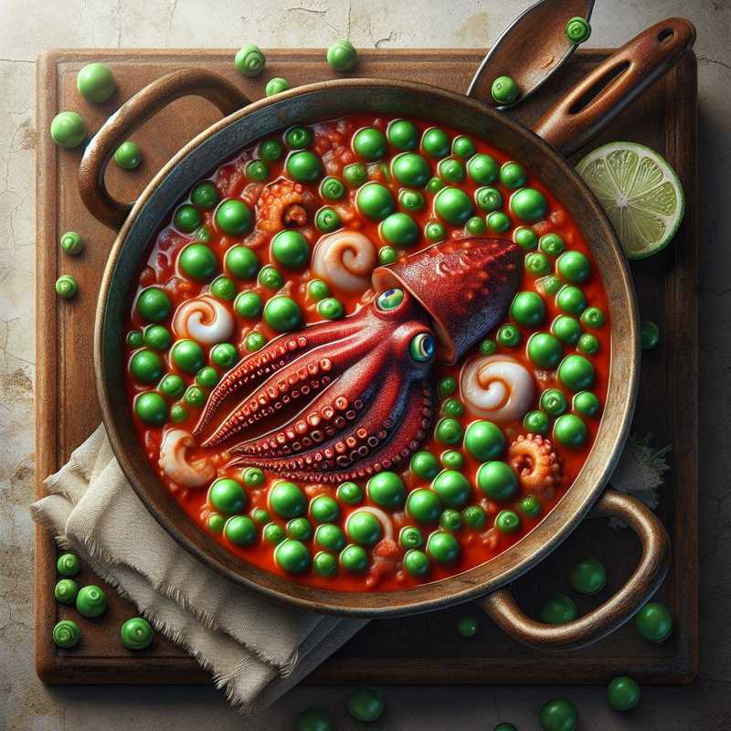 Stewed Cuttlefish with Peas